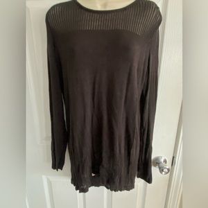 Black tunic with crossed back Size Large
